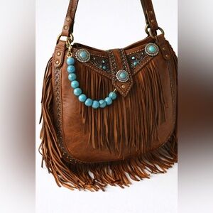 Piper Aqua Beaded Bag Charm